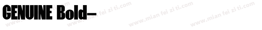 GENUINE Bold字体转换